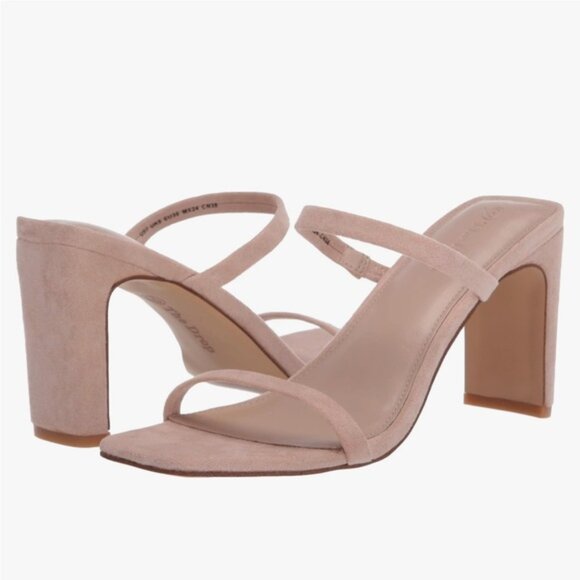 The Drop Avery Square Toe Two Strap High Heel Sandal - Picture 6 of 7